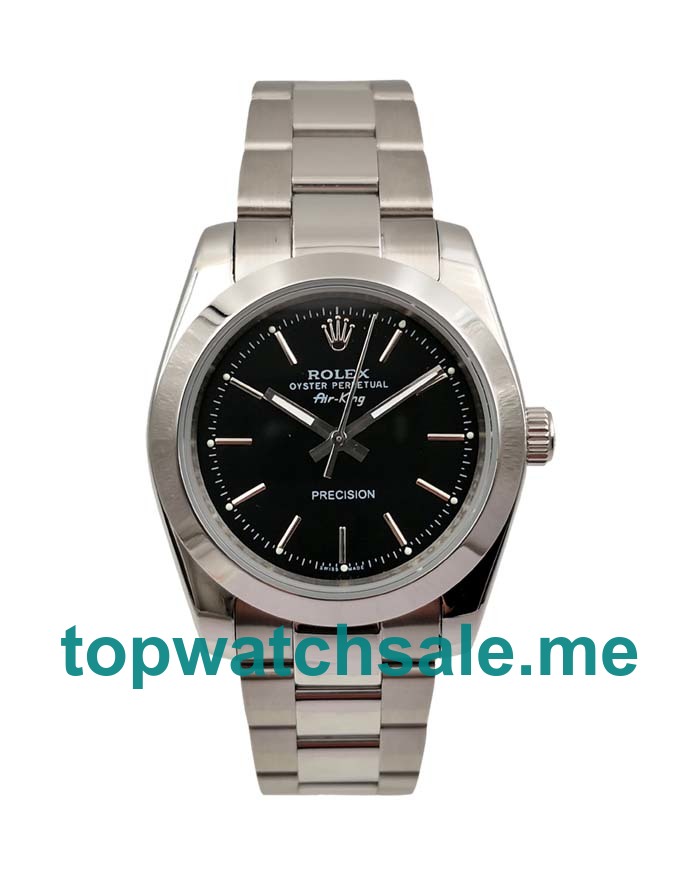 UK AAA Rolex Air-King 14000 36 MM Black Dials Men Replica Watches
